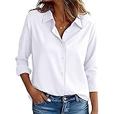 CBOO Women's Stain-Resistant Shirts Wrinkle Free & Non Iron Long Sleeve Button Down Blouse Office Tops