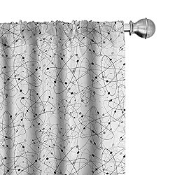 Lunarable Atom Window Curtains, Simplistically