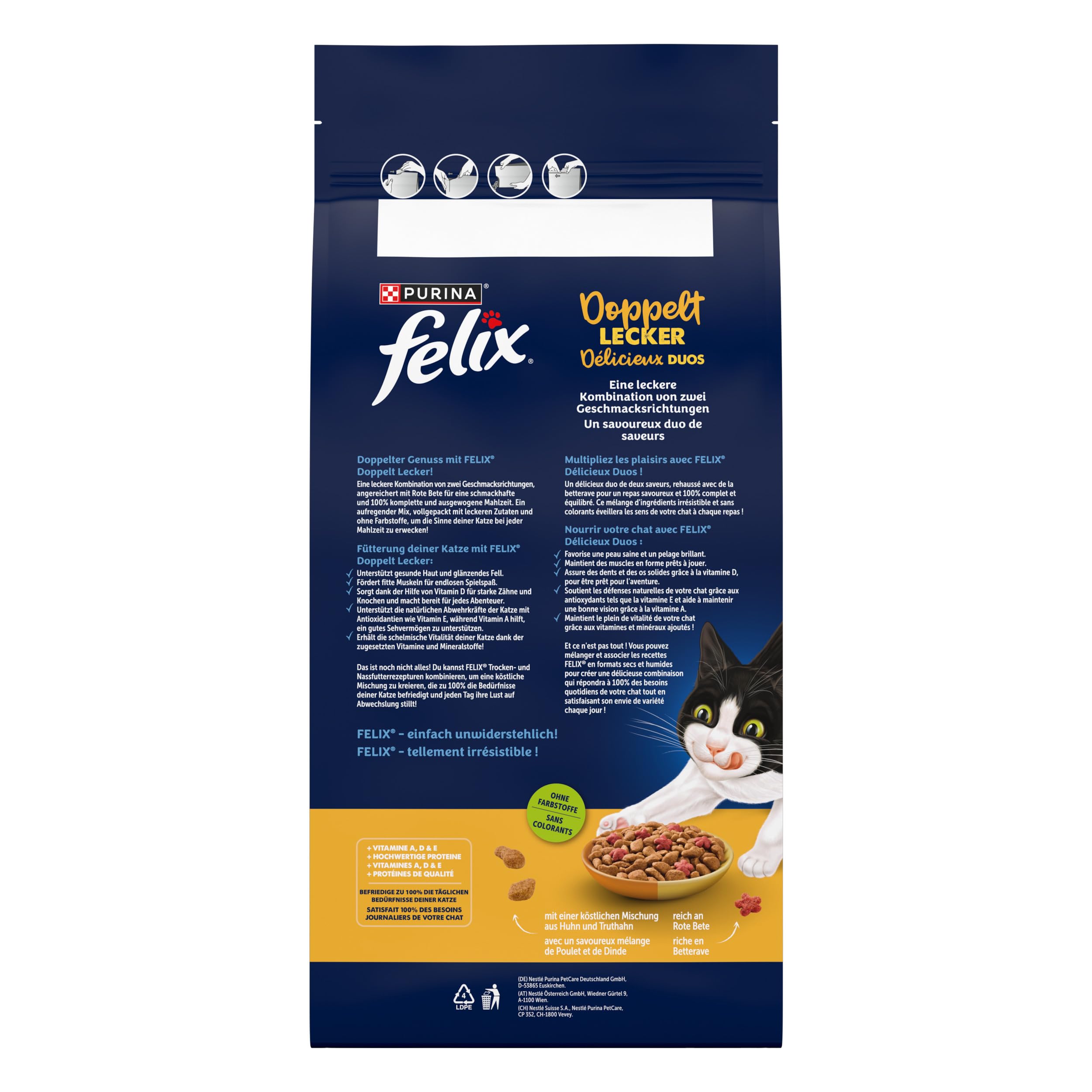 FELIX Doppelt Lecker mit Huhn & Truthahn und reich an Rote Bete, 6 x 2kg 2