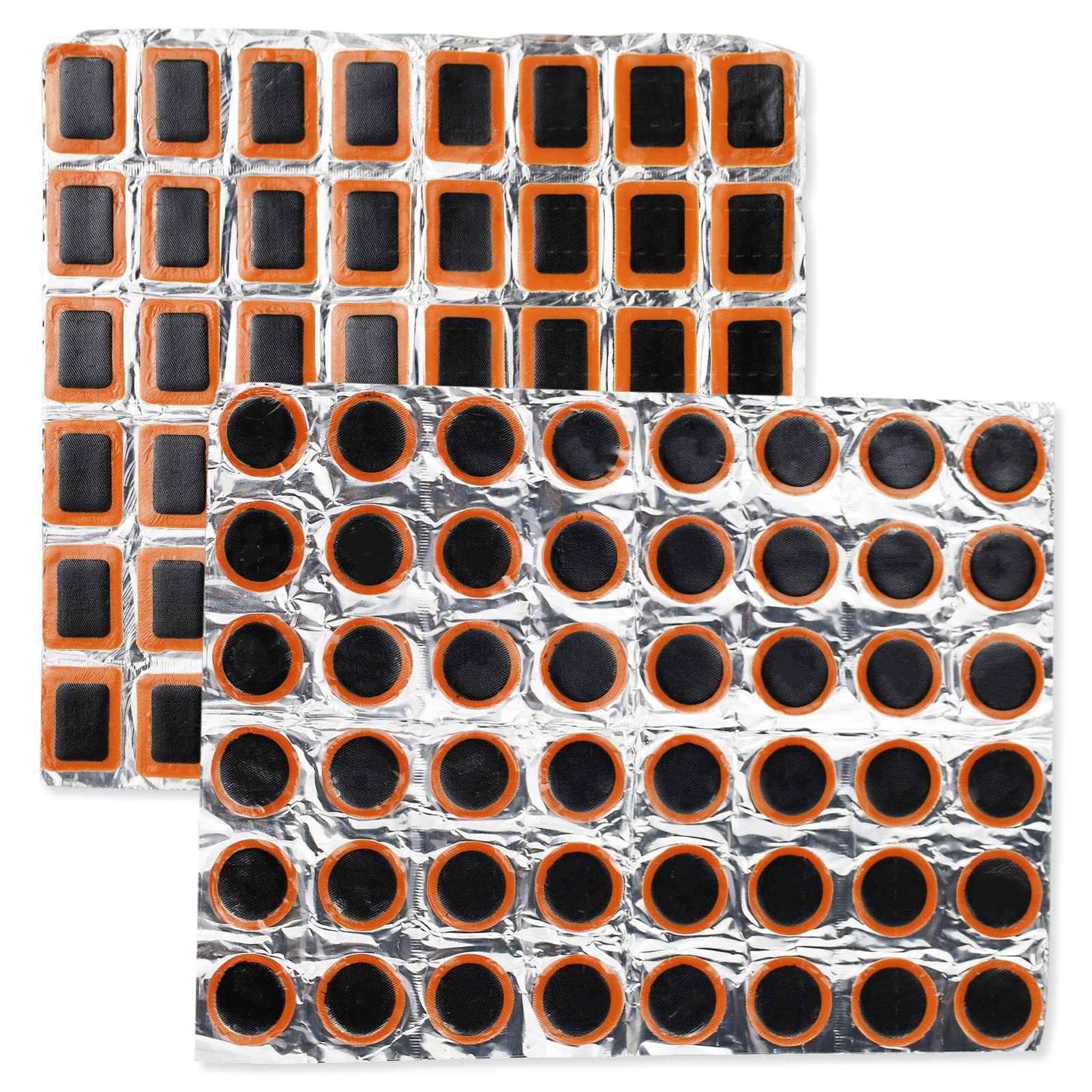SZCXDKJ 96Pcs Square Patch+Round Patch, Bicycle Tube Puncture Rubber Patches Bike Tyre Repair Kits Inner Tube Puncture Repair Kit