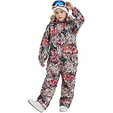 SNBOCON Kids Girls Boys Waterproof Colorful One Piece Snowsuits Coveralls Ski Suits Jackets Winter Jumpsuits