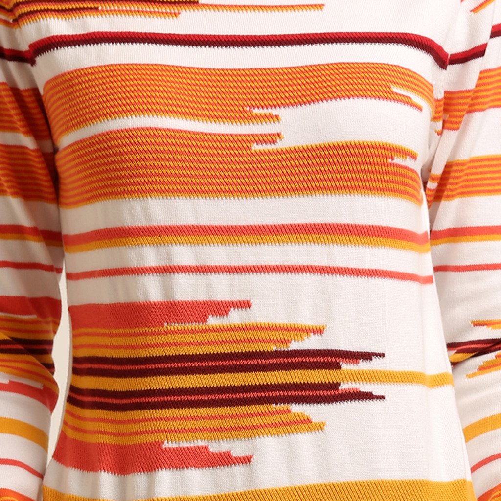 moda elementi women's striped acrylic pullover