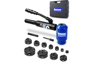 AMZCNC Hydraulic Knockout Punch Electrical Conduit Hole Cutter Set KO Tool (12T(1/2"-4"))
