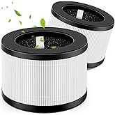 M01 Air Filters Compatible with MOOKA M01 HEPA H13 Filter Air-Purifiers, 3-in-1 Pre-Filter、H13 True HEPA Filter with Activated Carbon Filtration System, 2 pack