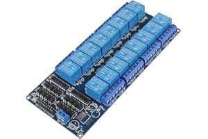 Diitao Solid State Relay Module High Level Low Level Triggering Relay Module for Industrial Control Smart Control Automation Equipment Control 5V 16 Channel