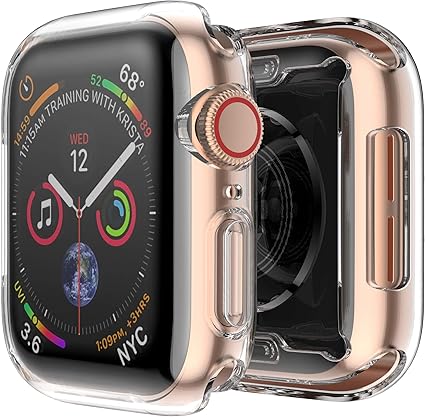 Fintie Case for Apple Watch Series 4 44mm, [Built-in Screen Protector] Soft TPU HD Clear Ultra-Thin All-Around Protective iWatch Cover for 2018 Apple ...