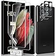 [2+2 Pack] Tauri Compatible with Samsung Galaxy S21 Ultra 5G 6.8 - inch, 2 Pack Flexible TPU Screen Protector + 2 Pack Camera