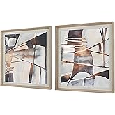 Uttermost 32390 Vetrina - Abstract Art (Set of 2)-34.88 Inches Tall and 34.88 Inches Wide