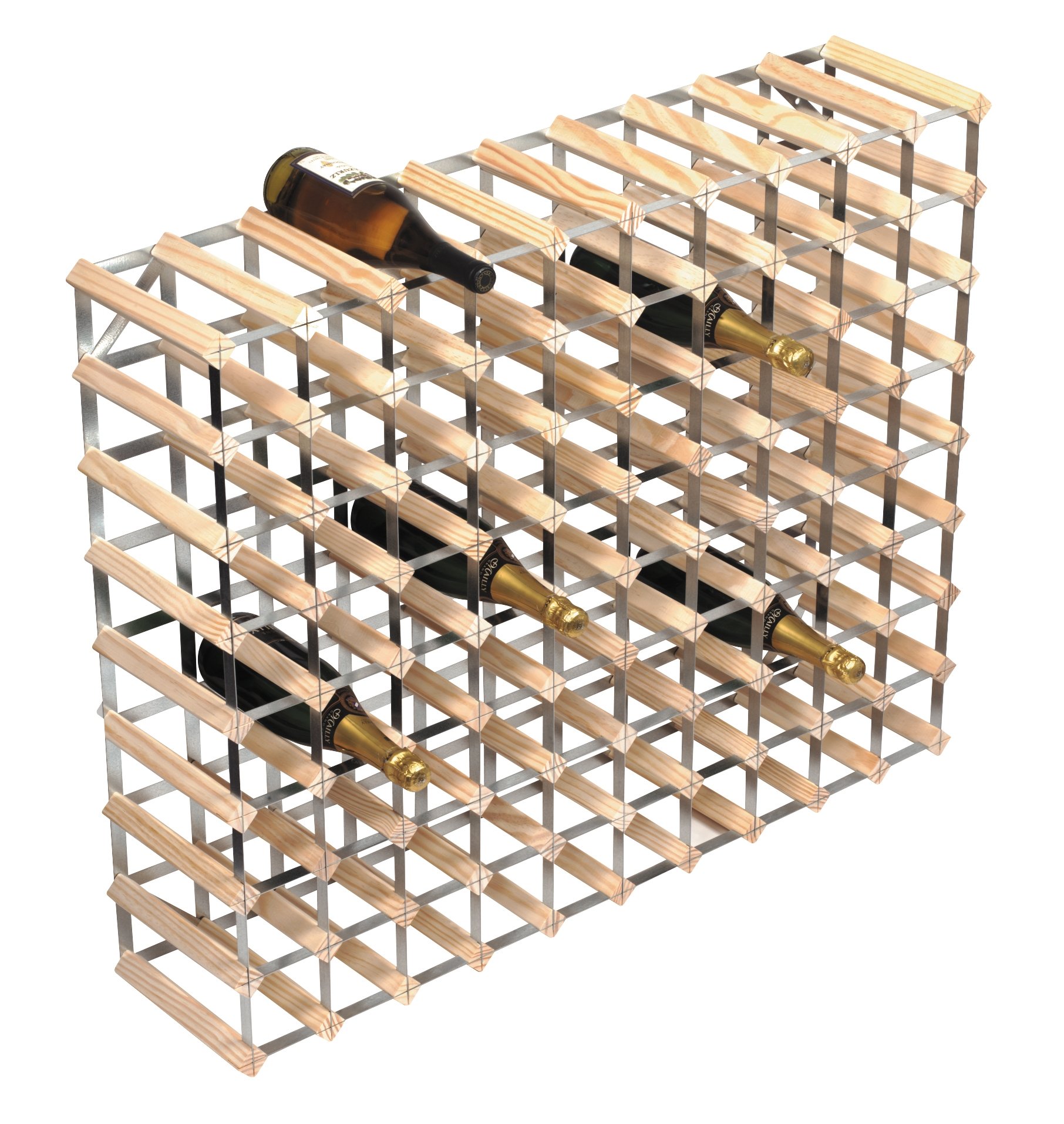 RTA 90 Bottle Traditional Wine Rack-Fully Assembled-Natural Pine (FSC)