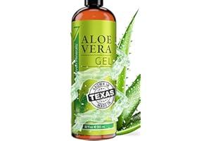 Seven Minerals Aloe Vera Gel - 99% Organic, Big 12 oz - NO XANTHAN, so it Absorbs Rapidly with No Sticky Residue - made from REAL JUICE, NOT POWDER