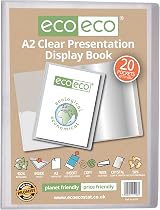 eco-eco A2 50% Recycled 20 Pocket Clear Presentation Display Book