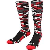 TCK Sports Woodland Camo Over-the-Calf Moisture Wicking Compression Socks | MADE IN USA | Football, Baseball, & Training