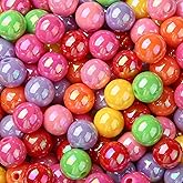 BERMRO 12mm Acrylic Beads 250pcs Rainbow Ab Color Bead Round Bubble Beads for DIY Craft Jewelry Necklace Making (ab-Rainbow)