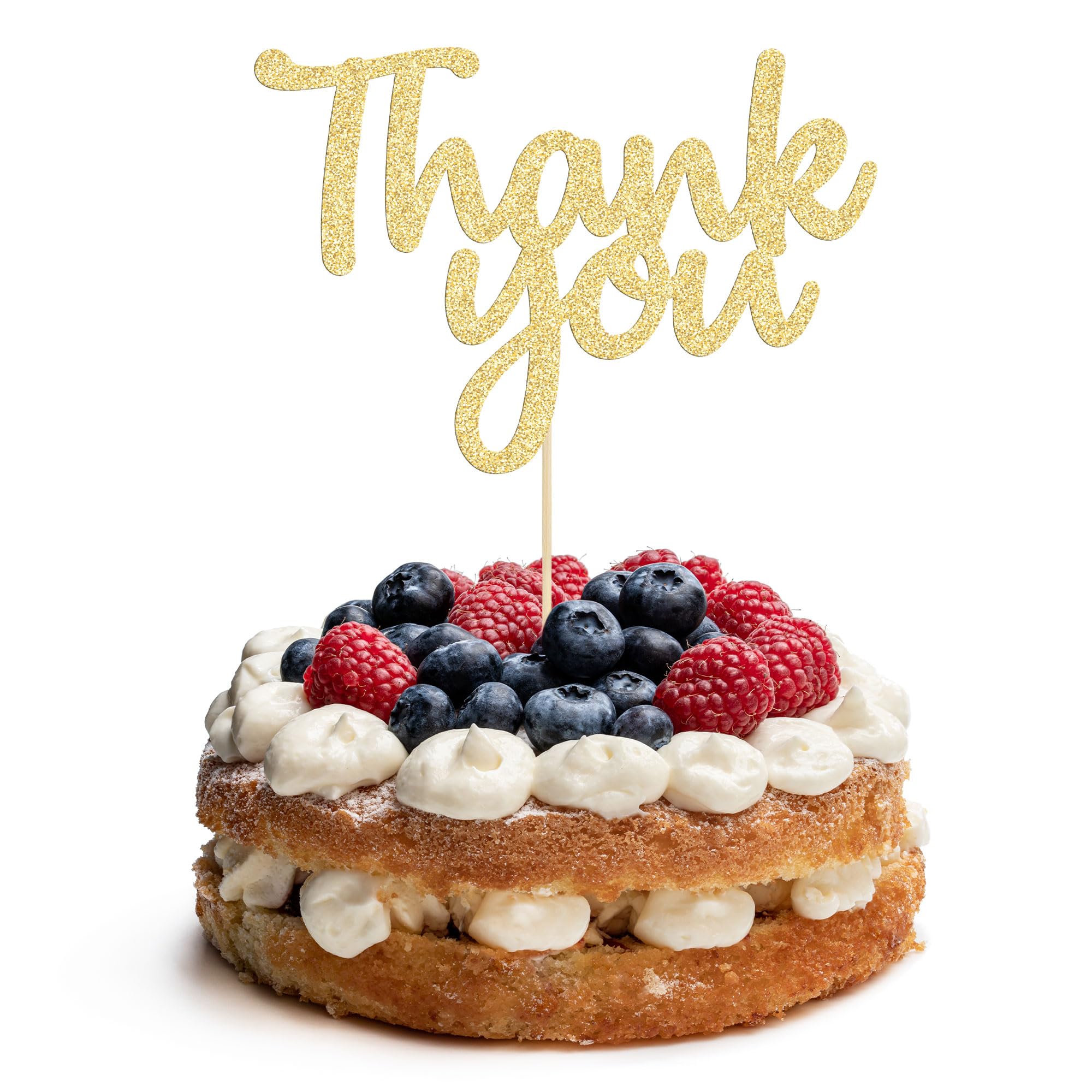 Gyufise 1Pcs Gold Glitter Thank You Cake Topper Thanksgiving Cake Decoration for All That You Do Thanksgiving Day Wedding Party Decoration Supplies