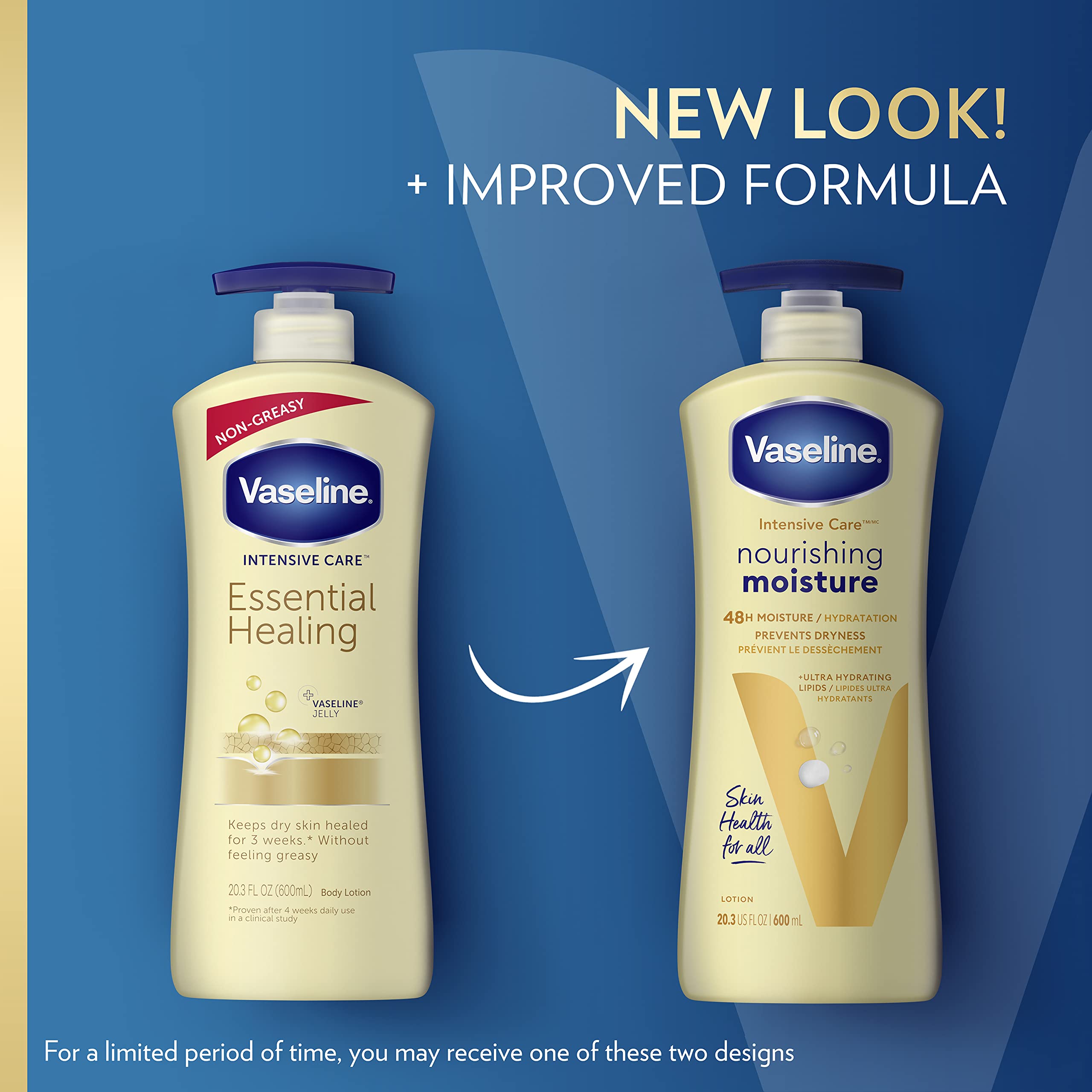 Vaseline Intensive Care Nourishing Moisture Body Lotion for Dry Skin, Made with Ultra-Hydrating Lipids + Pure Oat Extract for Nourished, Healthy-Looking Skin 20.3 oz