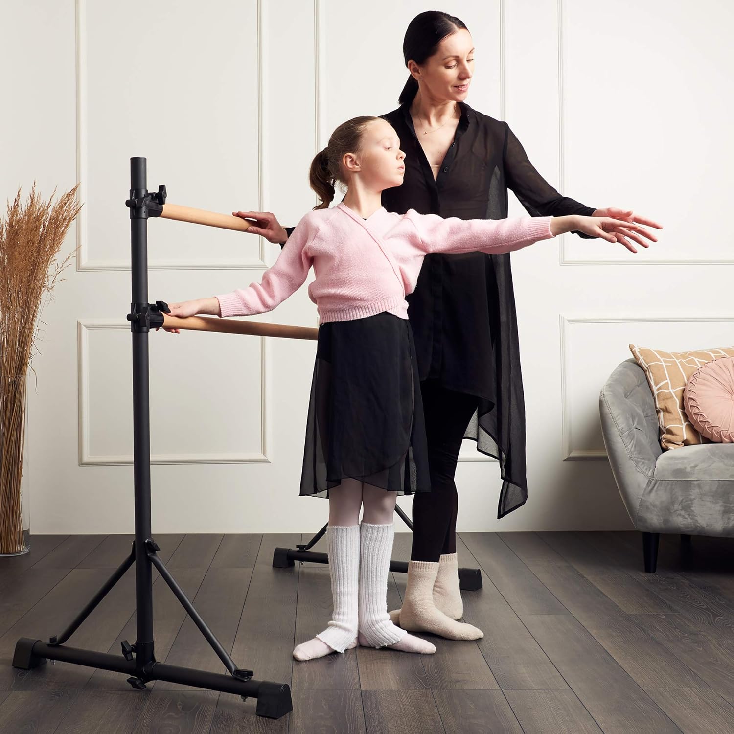 Victorem Portable Ballet Barre for Home - 4 FT. Ballet Bar for Ballet, Dancing or Stretching, Ballet Barres for Adults - Bonus Resistance Band Included : Sports & Outdoors