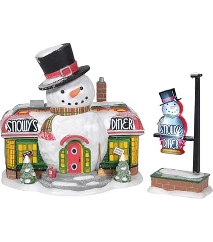 Amazon.com: Department 56 Snow Village Shelly's Diner : Home & Kitchen