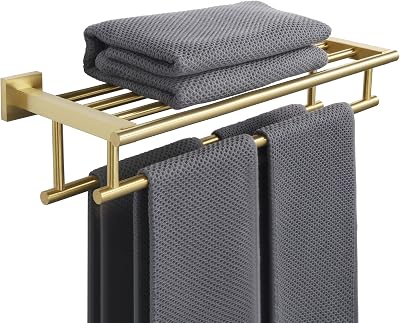 SAYAYO Towel Rail 20 Inch Wall Mounted SUS304 Brushed Gold