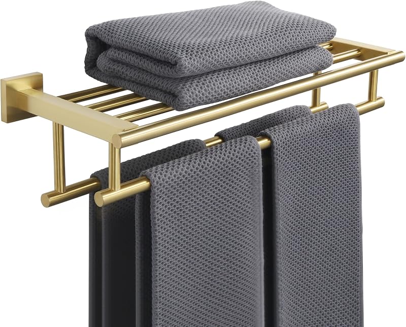 SAYAYO Towel Rail 20 Inch Wall Mounted SUS304 Brushed Gold