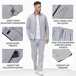 MoFiz Men's Tracksuits,Full Zip Sweat Suits For