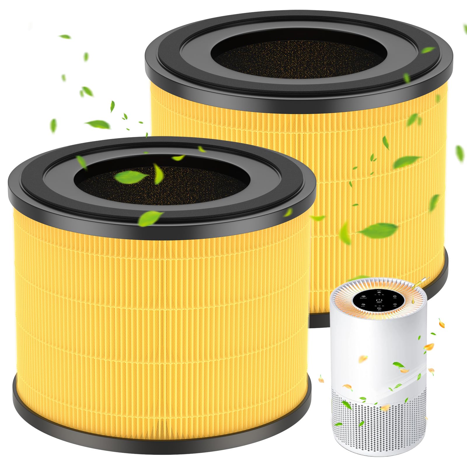 Photo 1 of 2 Pack AP-S0610L Pet Care Replacement Filter, Compatible with MOOKA AP-S0610L Air Purifier, Efficient Air Filter, 3-Stage Filtration System, Designed for Pet Odors, Smoke, Dander, Pollen