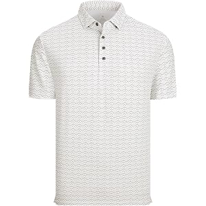Alex Vando Mens Polo Shirts Short Sleeve Breeze Printed Dry Fit Golf Shirt | Quick Dry Cooling Fabric Prevents Sunburn, Stay-