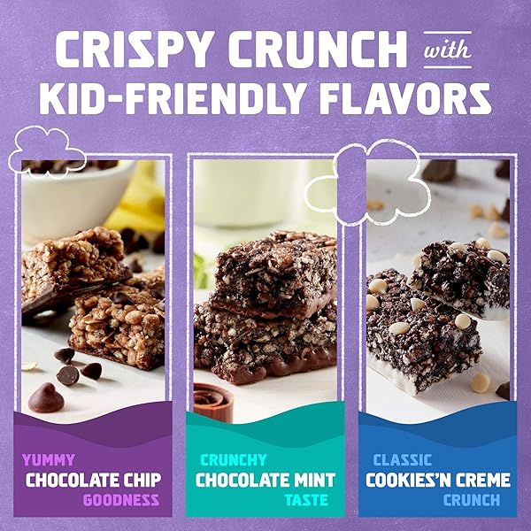 ZBAR PROTEIN – CHOCOLATE CHIP, CHOCOLATE MINT, AND COOKIES ‘N CREME – VARIETY PACK – CRISPY SNACK BARS – MADE WITH ORGANIC OATS – NON-GMO – 5G PROTEIN – GLUTEN FREE PROTEIN BARS (18 PACK)