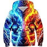 RAISEVERN Boys Girls Hoodies Kids Sweatshirts Pullover Hooded 3D Print Graphics Lightweight Hoody 6-16T