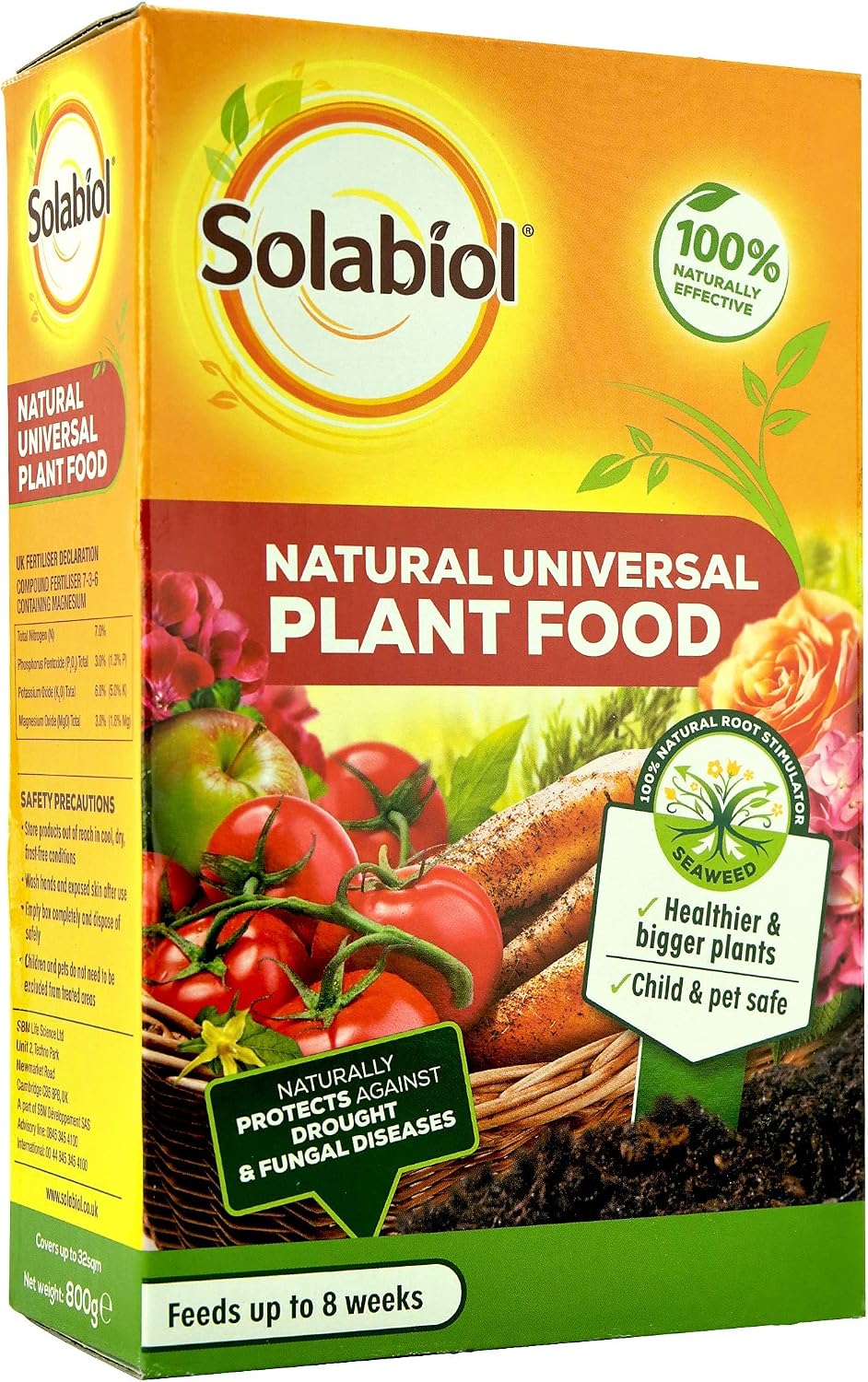 Solabiol Natural Universal Plant Food, 800 gm, Orange