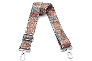 LVYOUME Wide Purse Strap Adjustable Replacement Crossbody Bag Strap Silver Hardware Shoulder Straps