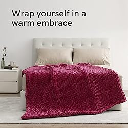 YnM Velvet Weighted Blanket, Handmade Chunky