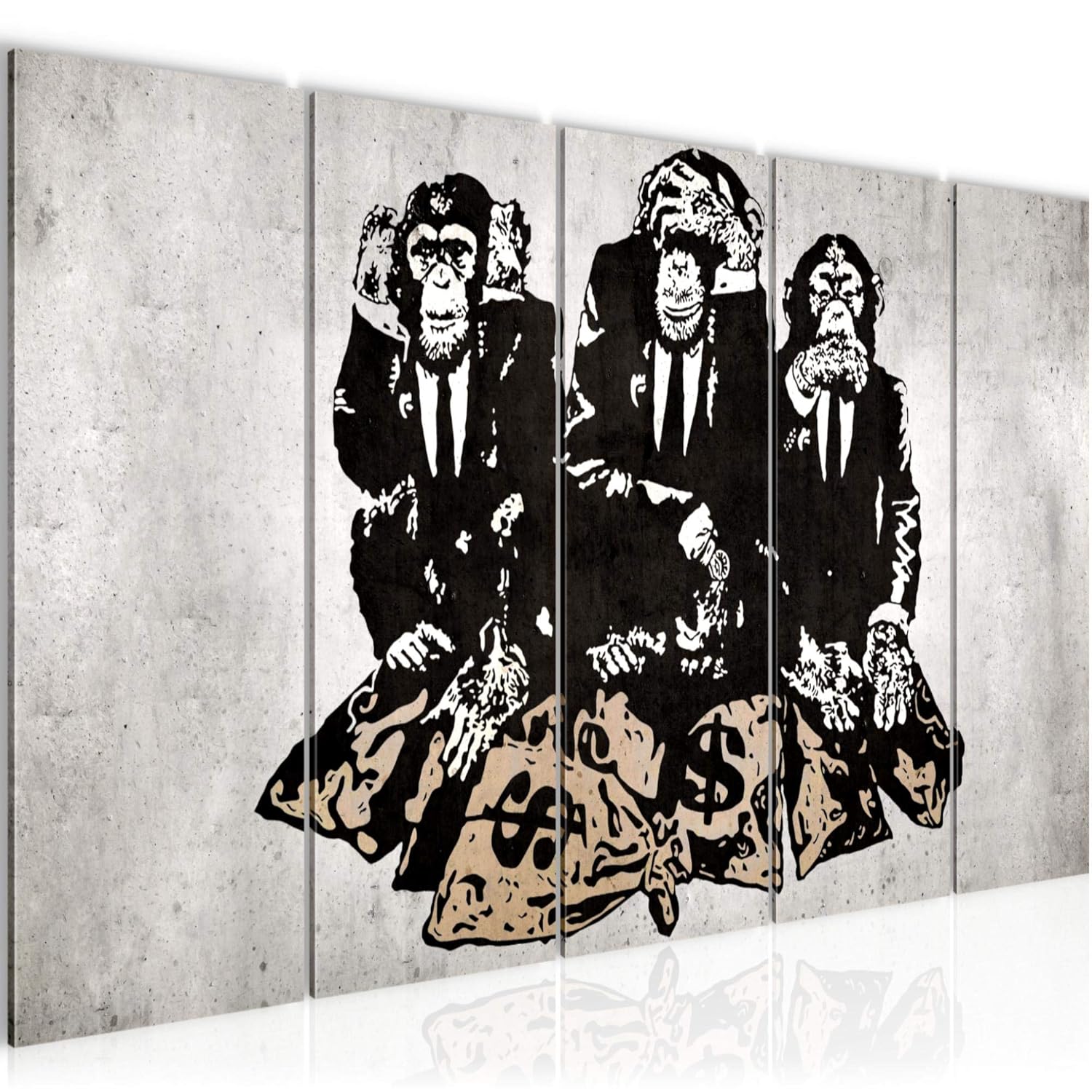 Amazon.de Bilder Banksy Street Art Affen Wandbild 200 x 80 cm Vlies