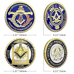 ASmileIndeep 9PCS Masonic Challenge Coin