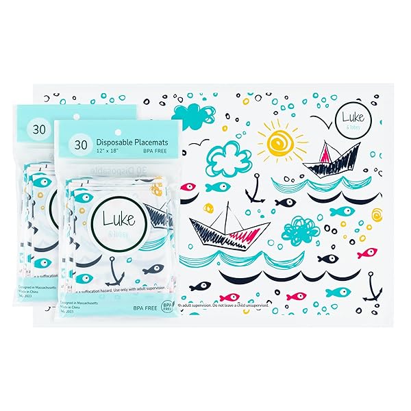 LUKE & TOBEY NAUTICAL DISPOSABLE PLACEMAT FOR BABY