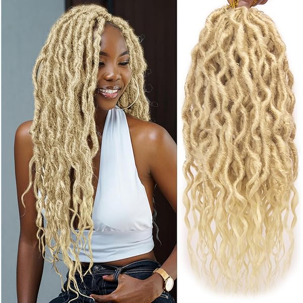 Amazon.com : Blonde Faux Locs Crochet Hair 26 Inch Soft Locs Hair