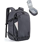 BAGSMART Travel Backpack Women, 15.6 Inch Carry On Backpack Flight Approved, TSA Approved Personal Item Travel Bag, Water Resistant Weekender Bag Luggage Daypack, Charcoal