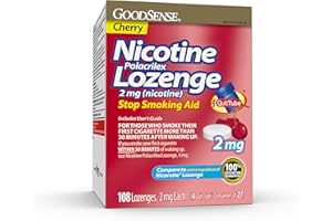 GoodSense Nicotine Polacrilex Lozenge, 2 mg (nicotine), Stop Smoking Aid, Cherry Flavor; quit smoking with cherry nicotine lozenge, 108 Count