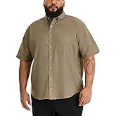 Van Heusen Men's Big and Tall Wrinkle Free Short Sleeve Button Down Shirt
