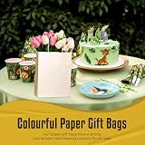 Thepaperbagstore 10 Cream Small Paper Party Bags With Handles 18x22x8cm view 8
