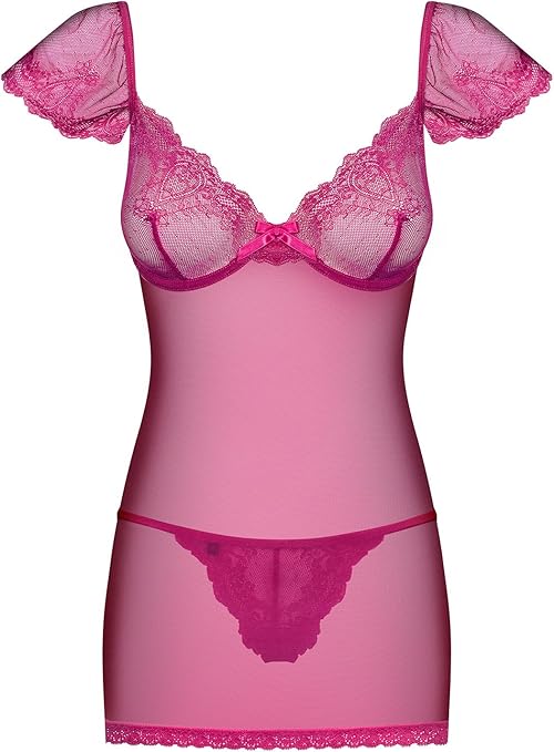 pink sheer babydoll
