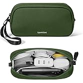 tomtoc Electronics Organizer Travel Case, Water Resistant Travel Bag Cable Organizer for Essentials, Tech Pouch Accessories Carry Storage for Cord, Phone, Cables, Airpods, USB Flash Drive, Daily Items