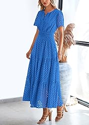 PRETTYGARDEN Womens 2025 Summer Maxi Dress Short