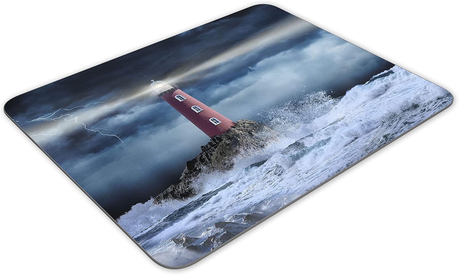 Destination Vinyl Ltd Stormy Lighthouse Mouse Mat Pad - Sea Ocean Storm Sailor Computer #12312, Multicolor, 23.5cm x 19.6cm x 5mm - Image 4
