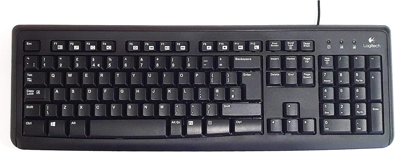 Logitech 920-005016 K110 USB Keyboard UK Black