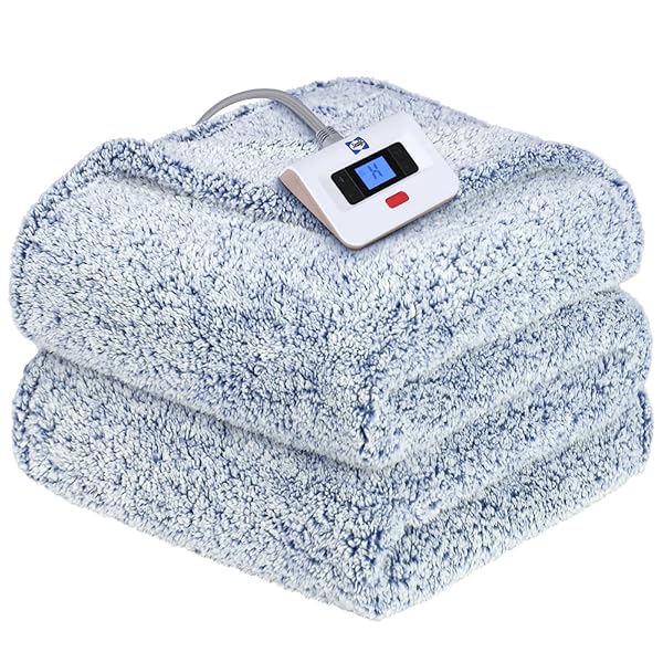 SEALY ELECTRIC BLANKET TWIN SIZE, SOFT SHERPA HEATED...