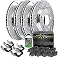 Hart Brakes Front Rear Brakes and Rotors Kit |Front Rear Brake Pads| Brake Rotors and Pads| Ceramic Brake Pads and Rotors - PHCC.63064.02