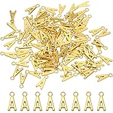 PATIKIL Letter Charm, Alphabet Initial Pendant Charm Bulk Cute DIY for Jewelry Making Bracelets Keychains Crafts