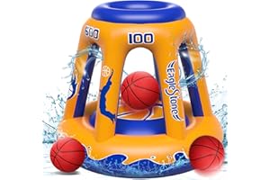 EagleStone Pool Basketball Hoop Toys for Kids Ages 3-5,8-12, 47" Inflatable Floating Swimming Pool Floats Games for Adults an