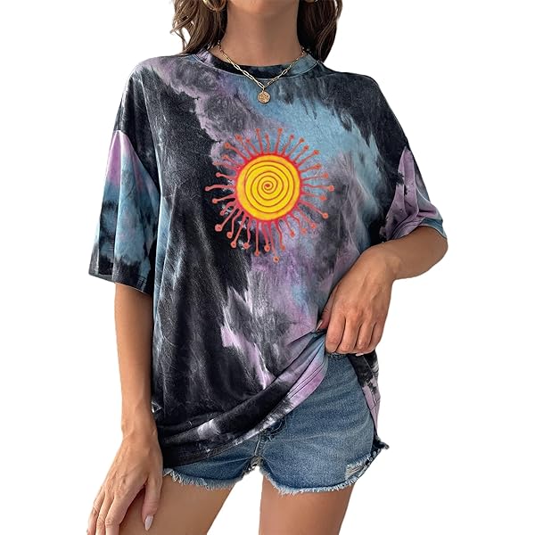 women's oversized tie dye t shirt