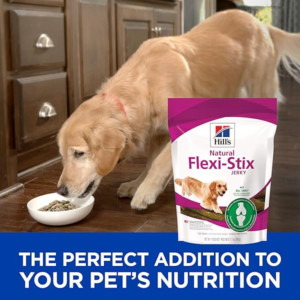 HILL’S NATURAL FLEXI-STIX JERKY, ALL LIFE STAGES, GREAT TASTE, DOG TREATS, TURKEY, 7.1 OZ BAG